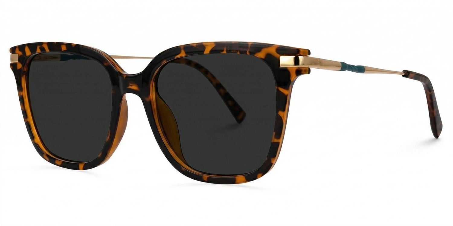 Jacqui Rectangle Style Tortoise Frame Sunglasses | ZEELOOL1