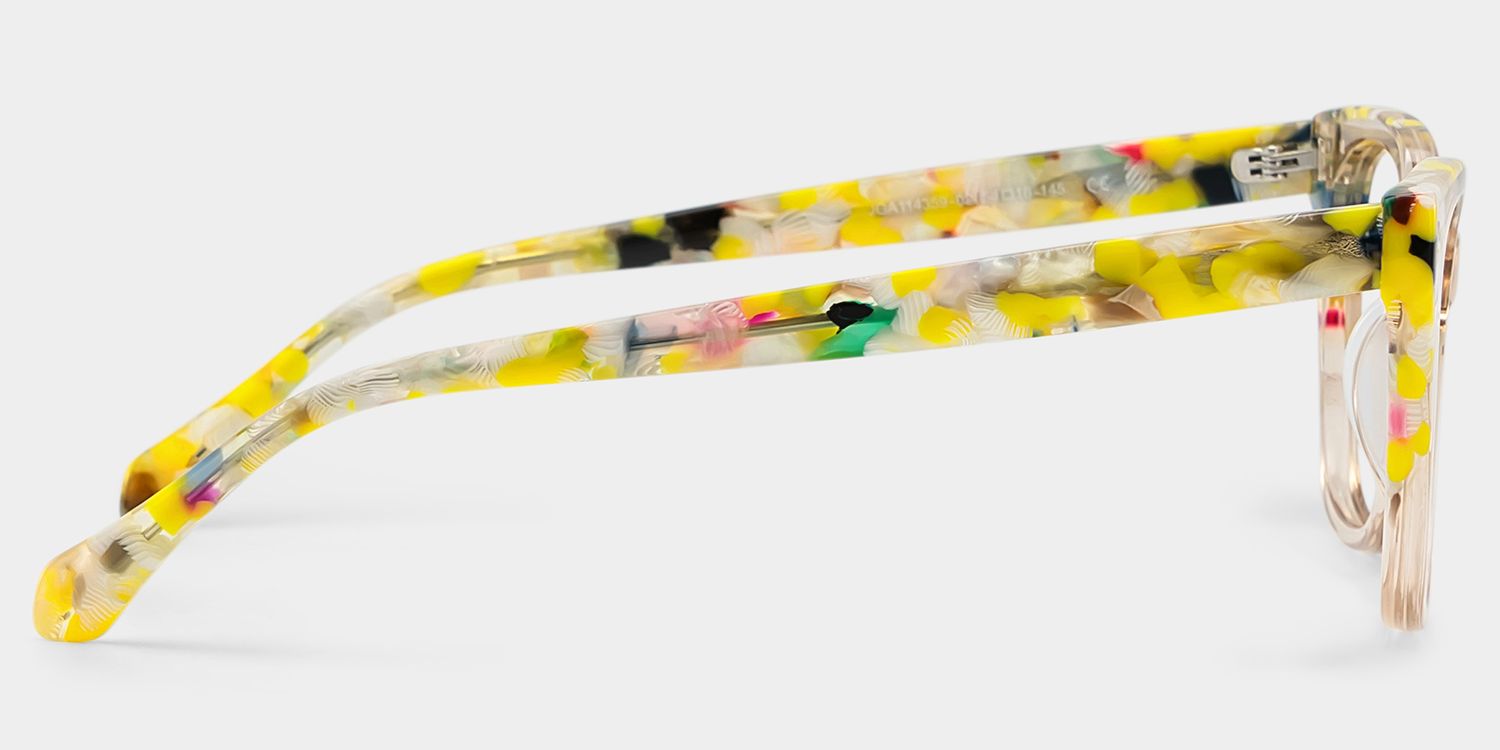 Maple Yellow Butterfly Eyeglasses with Flowers on Them | ZEELOOL