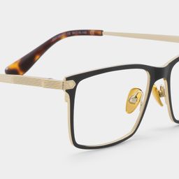 Alexander Rectangle Black Glasses5