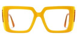 Parris Rectangle Mustard Yellow Glasses0
