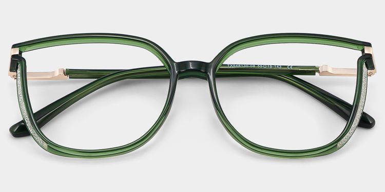 Rodz Square Dark-Green Glasses
