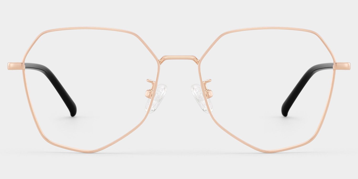 Bivins Geometric Gold Thin Frame Glasses | Zeelool0