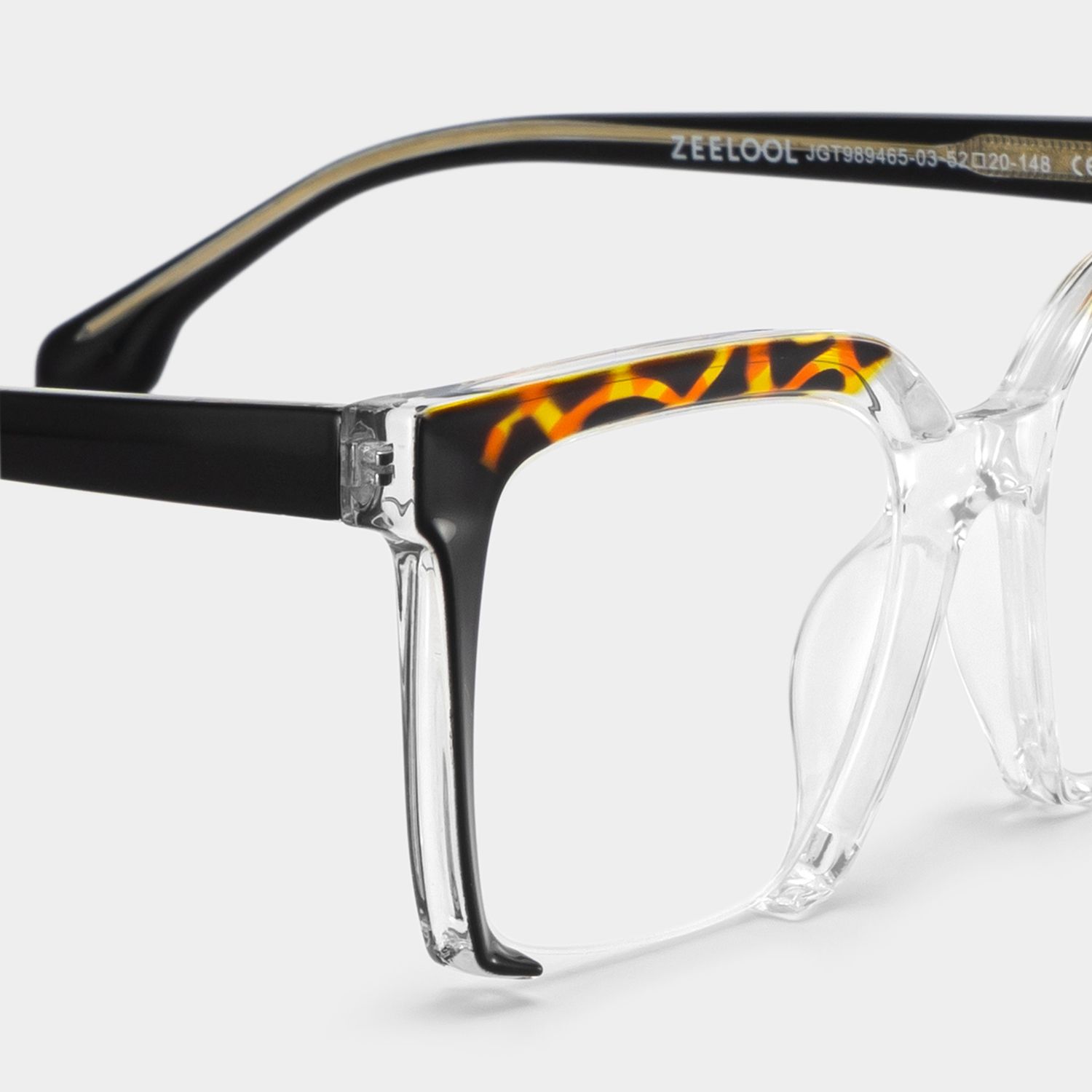 Misty Square Black Glasses | Zeelool Glasses4