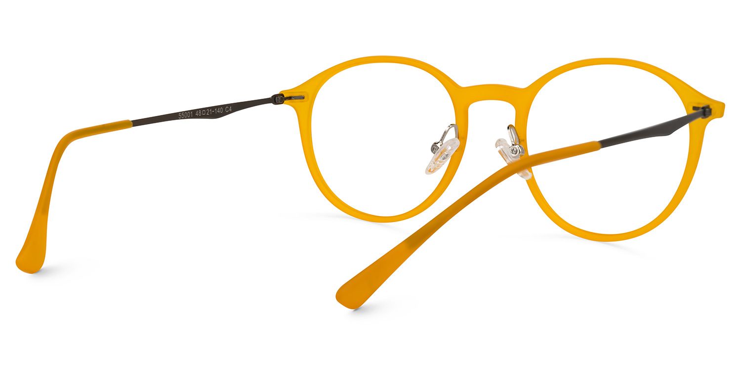 Dolores Round Yellow Glasses | Zeelool Glasses3