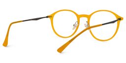 Dolores Round Yellow Glasses3