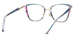 Marisa Cateye Blue Purple Stripe Glasses4