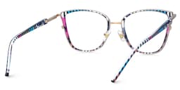 Marisa Cateye Blue Purple Stripe Glasses4