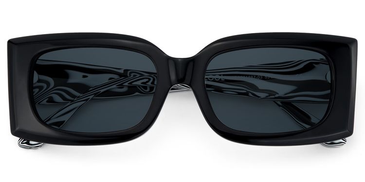 Orduno Rectangle Black Sunglasses