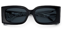 Orduno Rectangle Black Sunglasses1