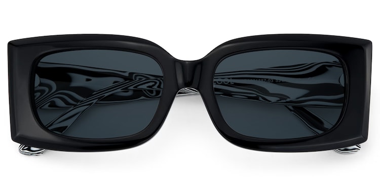 Orduno Rectangle Black Sunglasses