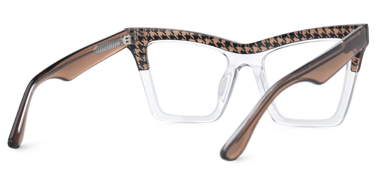 Jaclyn Designer Eyeglasses in Cateye Brown Frame3