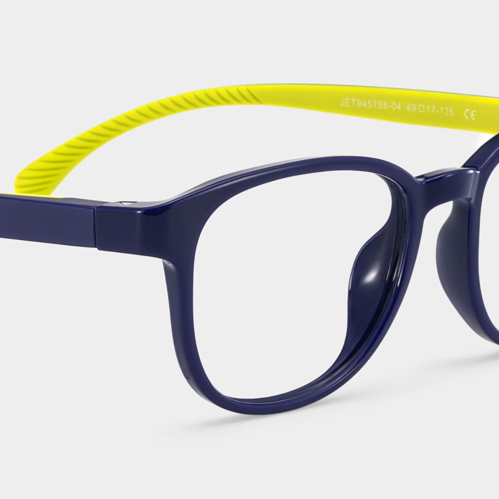Dale Round Black Yellow Frame Eyeglasses for Pre-tweens5