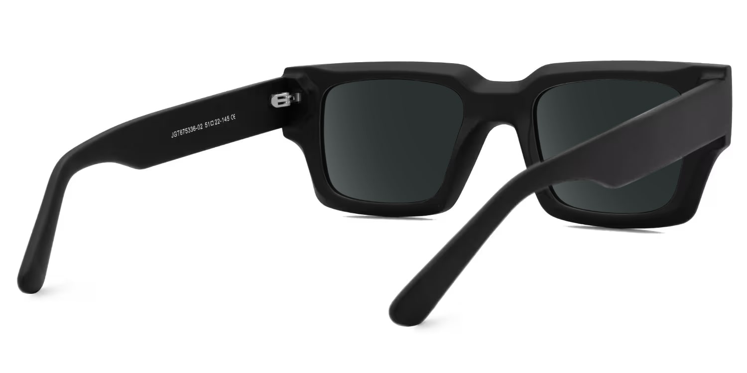 Garza Rectangle Black Glasses3