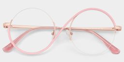 Flozif Round Pink Glasses1
