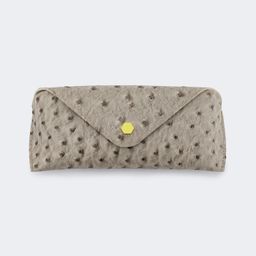 Ostrich Pattern Khaki Eyeglasses Bag1