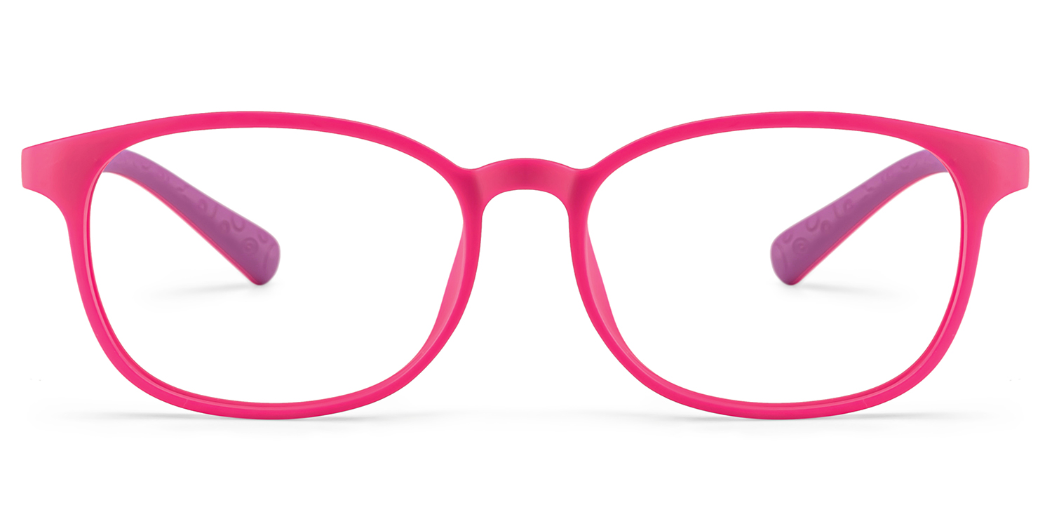 Kids Rectangle PinkAmaker Frame Glasses | Zeelool