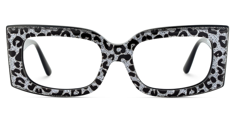 Orduno Rectangle Gray Leopard Glasses