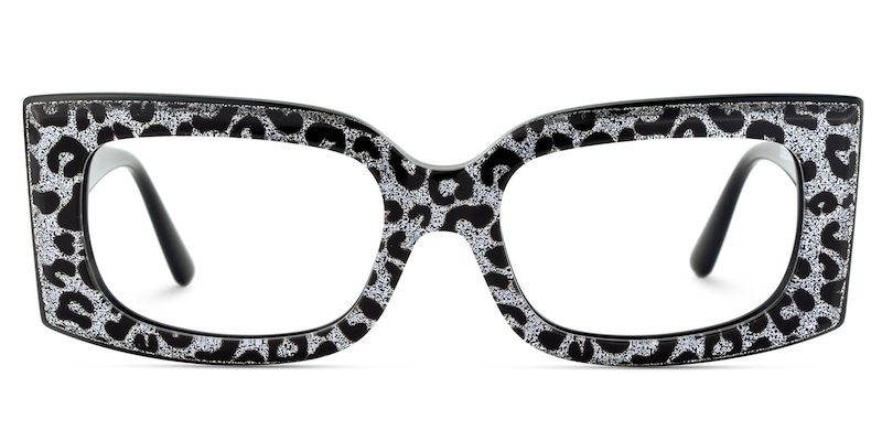 Orduno Rectangle Gray Leopard Glasses
