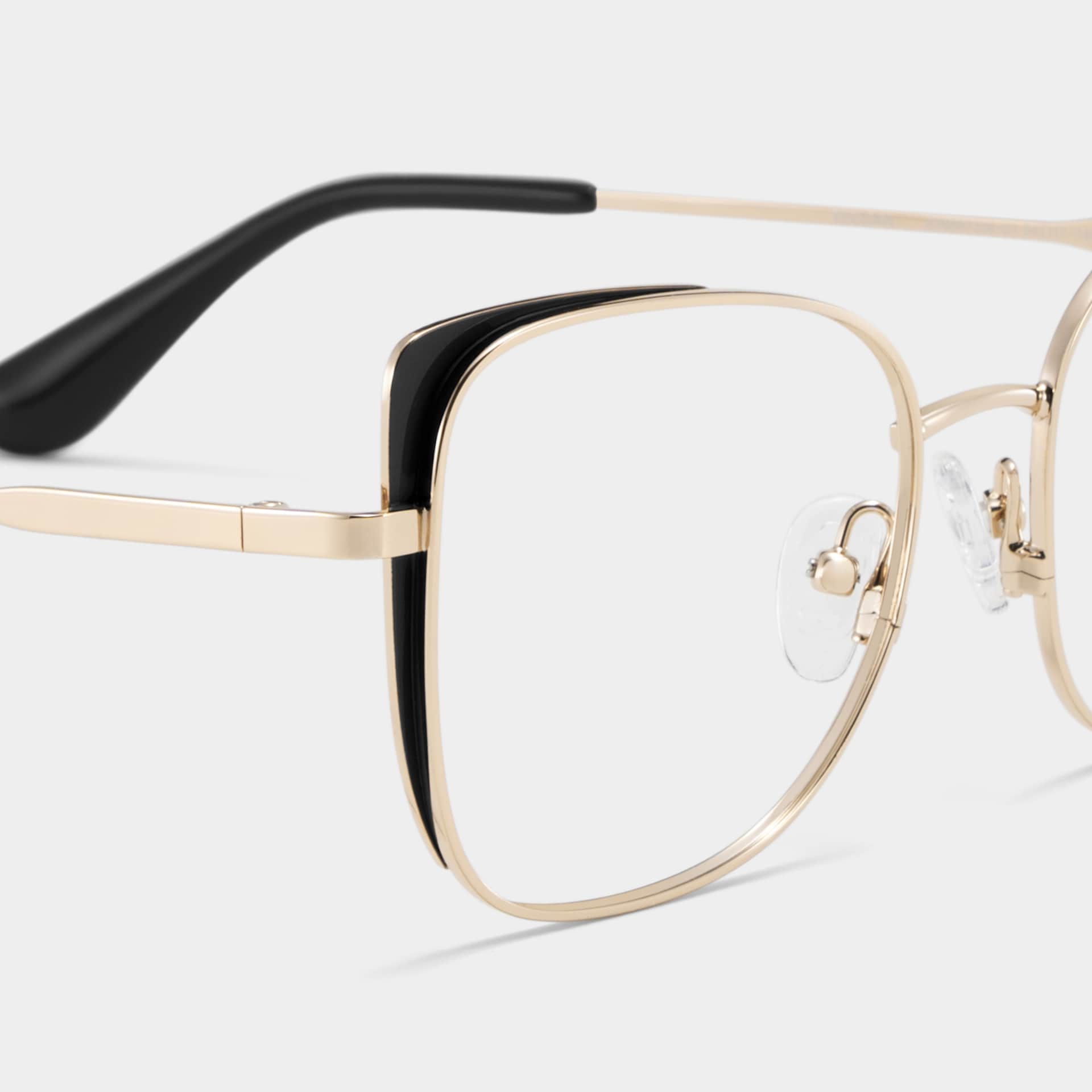 Tessa Black Gold Frame Glasses with Cat eye Frame Online | ZEELOOL5