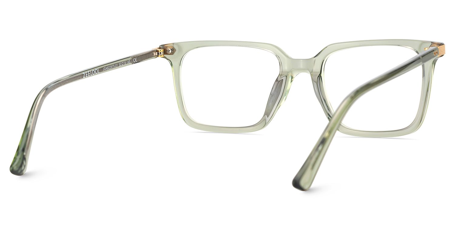 Thin Rectangle Glasses Frames in Green Color5