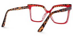 Eboney Square Red Glasses2