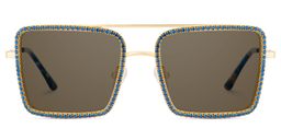 Diva Square Blue Sunglasses0