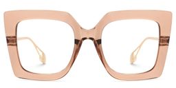 Qatar Square Beige Glasses0
