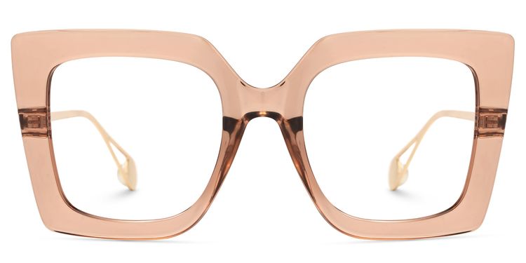 Qatar Square Beige Glasses