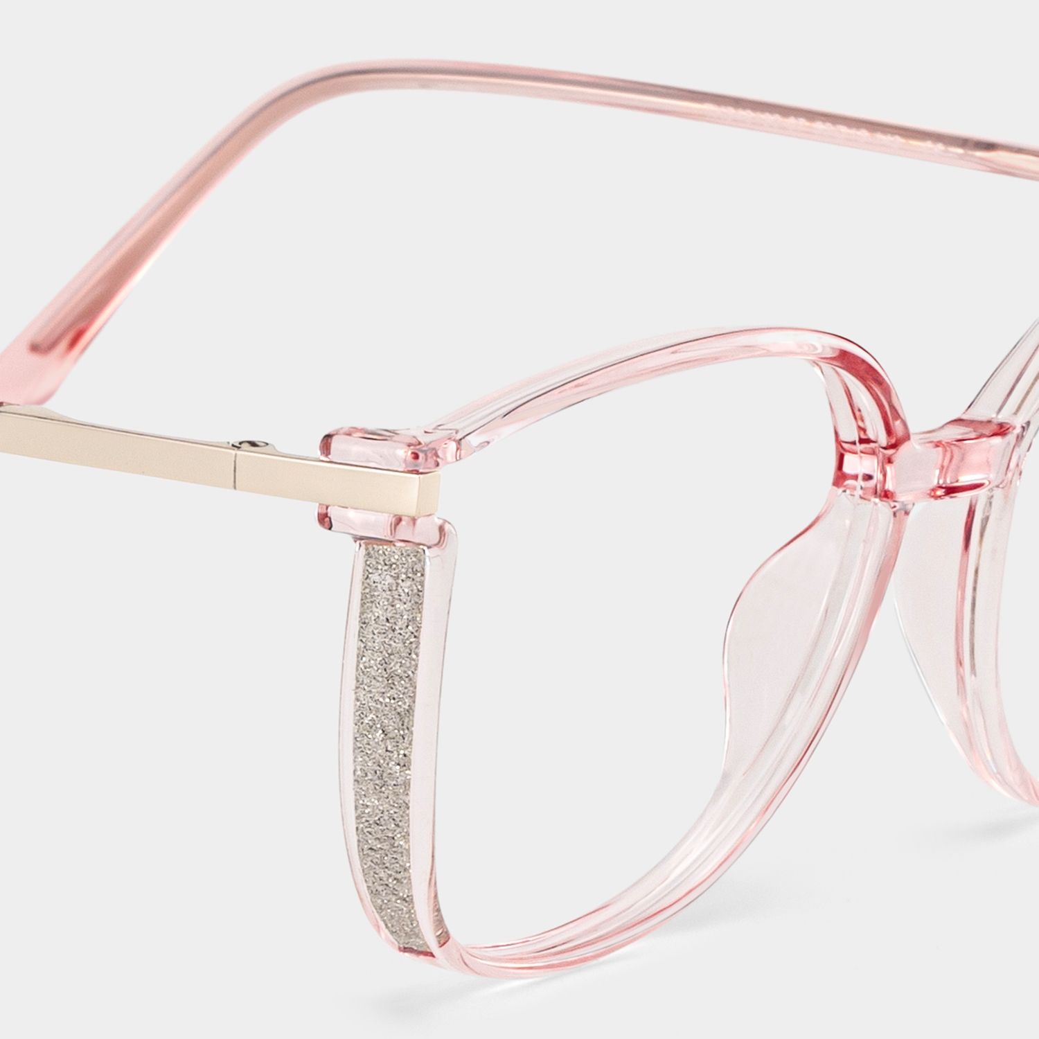 Rodz Light Pink Square Frame Glasses for Women | ZEELOOL5