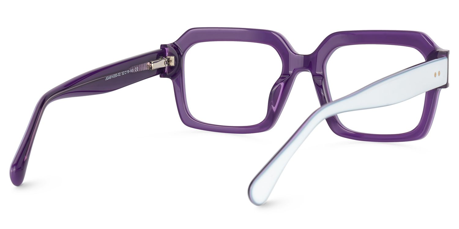 Suarez Square White Glasses Men | Zeelool3