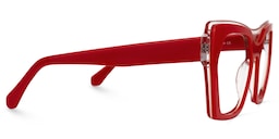 Gaynell Geometric Red Glasses2