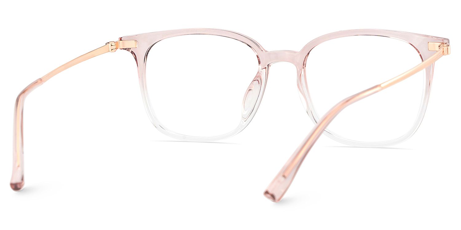 Cora Square Pink Frame Eyeglasses for Woman| ZEELOOL5