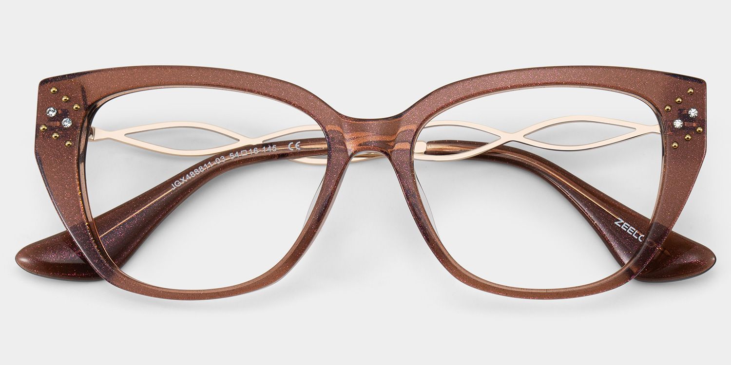 Alma Butterfly Brown Maroon Glasses Frames for Women| ZEELOOL2