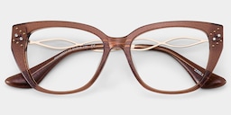Alma Butterfly Brown Glasses2