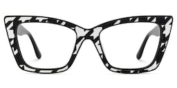 Mcnatt Cateye Black White Glasses2