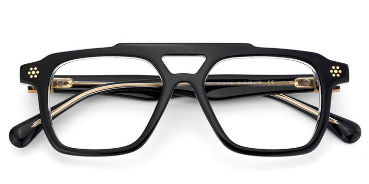 Mercurio Aviator Black Glasses