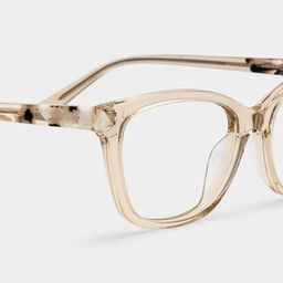 Cassia Beige Rectangle Glasses5
