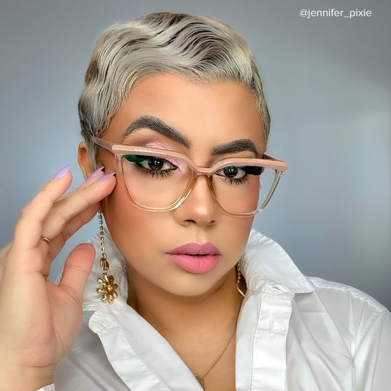 Tonka Butterfly Beige Frame Glasses | Zeelool Optical5