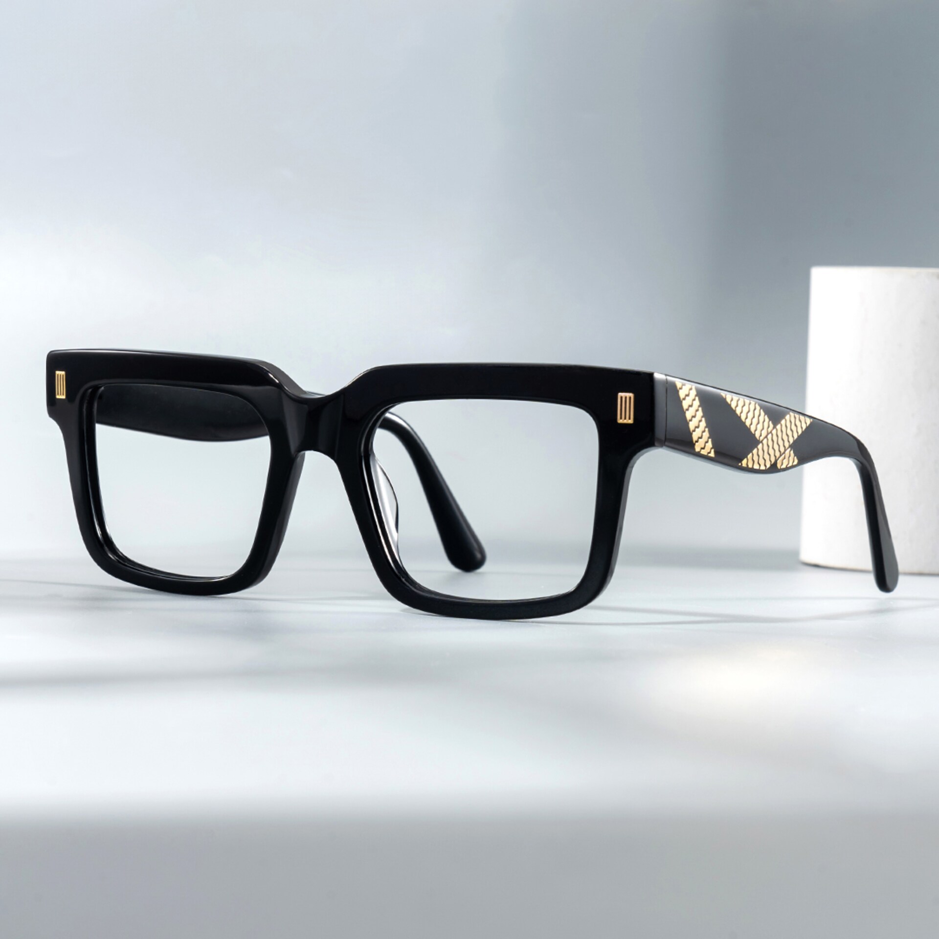 Thomason Rectangle Black Frame For Men | Zeelool0