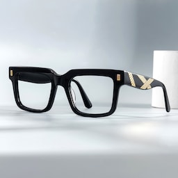 Thomason Rectangle Black Glasses0