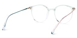 Caylan Round Transparent Green Glasses3