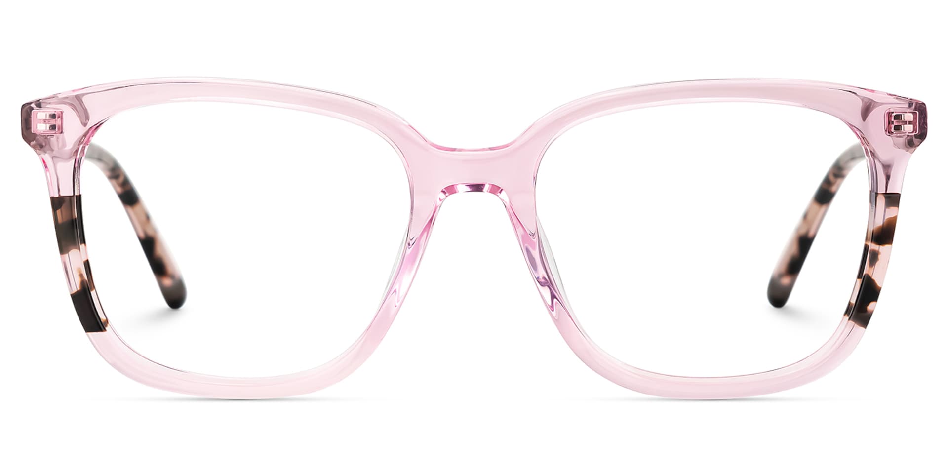 Finnley Acetate Pink Frame Glasses with Square Shape | Zeelool1