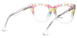 Boston Square Crystal-Plaid Glasses3