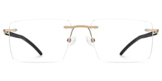 Halstead Rectangle Black Glasses0