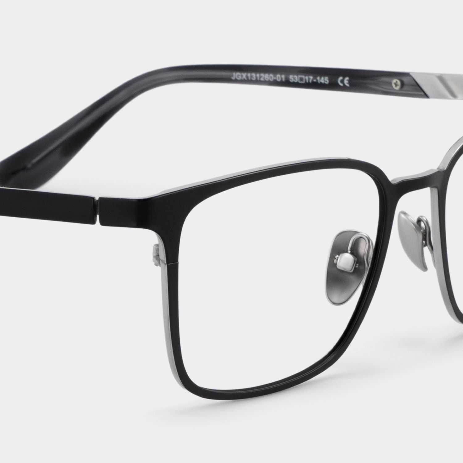 Aubrey Black Rectangle Frame Glasses for Men | ZEELOOL5