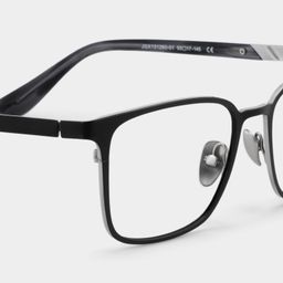 Aubrey Rectangle Black Glasses5