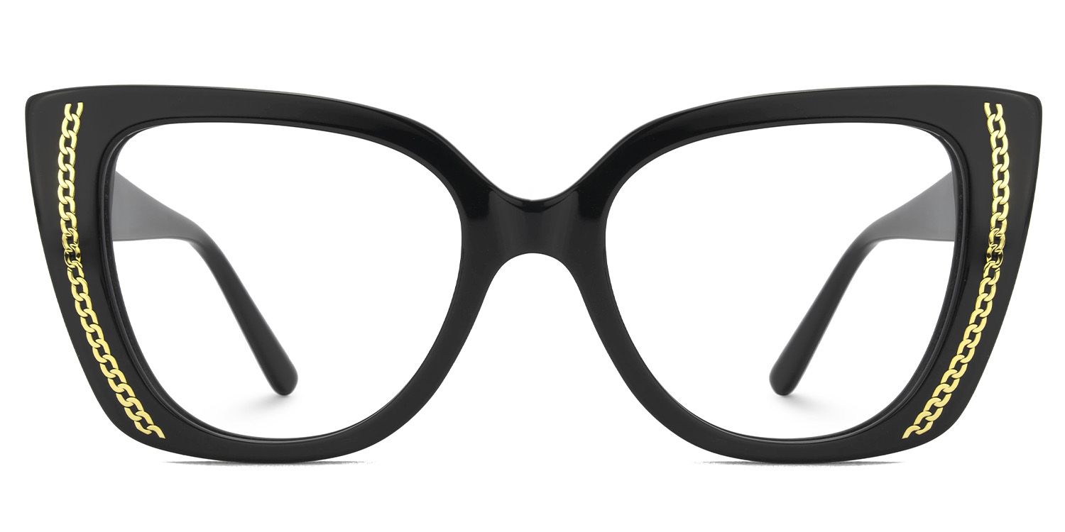 Smolin Acetate Black Cateye Specs | Zeelool0