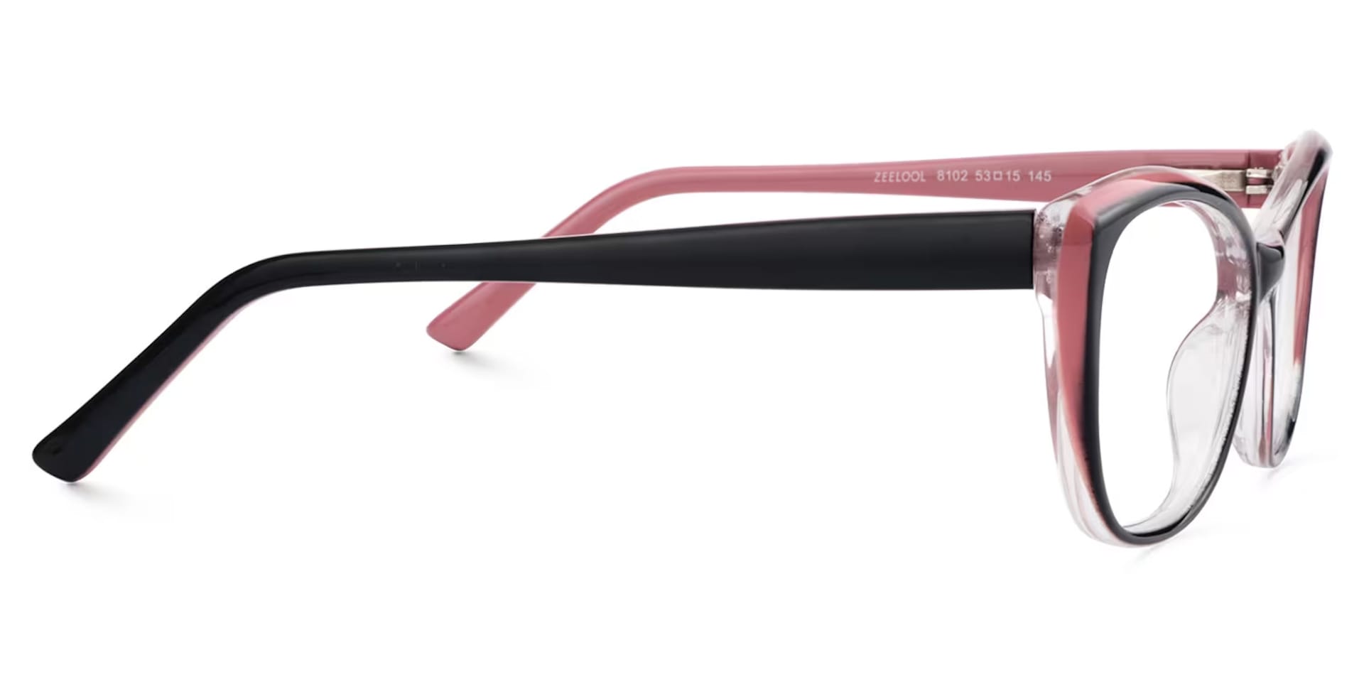 Fidelia Cat Eye Black and Pink Frame Glasses | Zeelool5