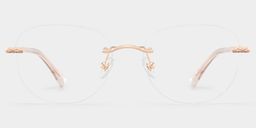 Jennifer Round Pink Gold Glasses0