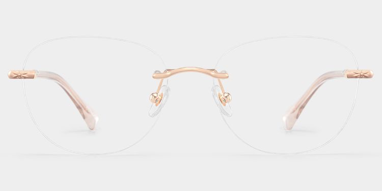 Jennifer Round Pink Gold Glasses